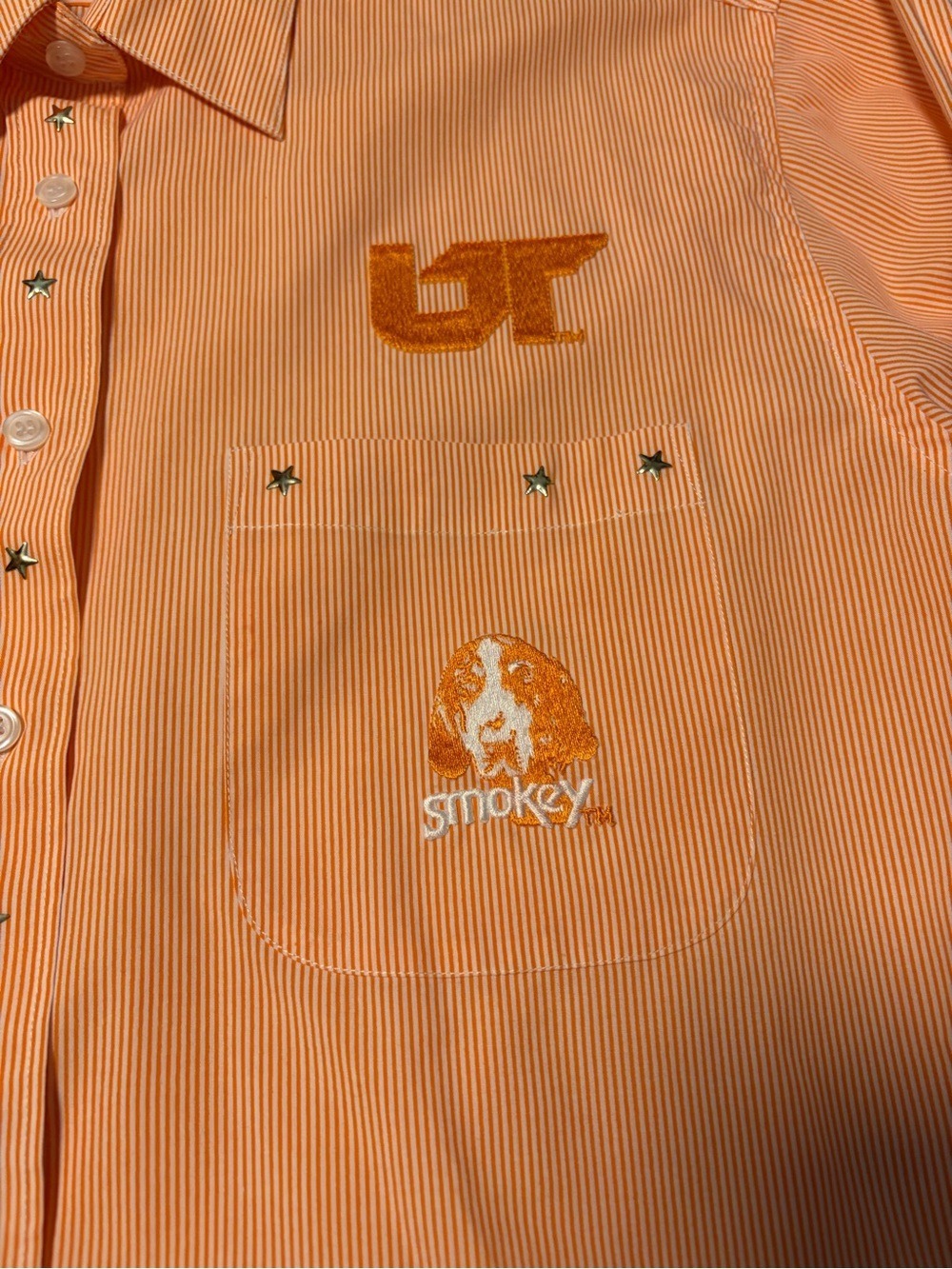 Vintage Mili Designs M Tennessee Volunteers Button Up Shirt Women’s Appliqué - Picture 7 of 13
